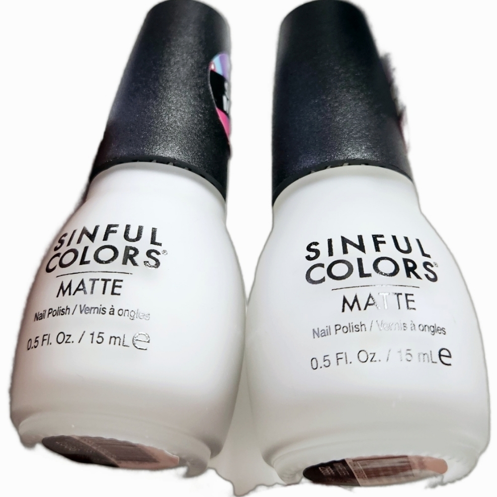 NWT 》2×《 SINFUL COLORS MATTE: WHITE LIES!